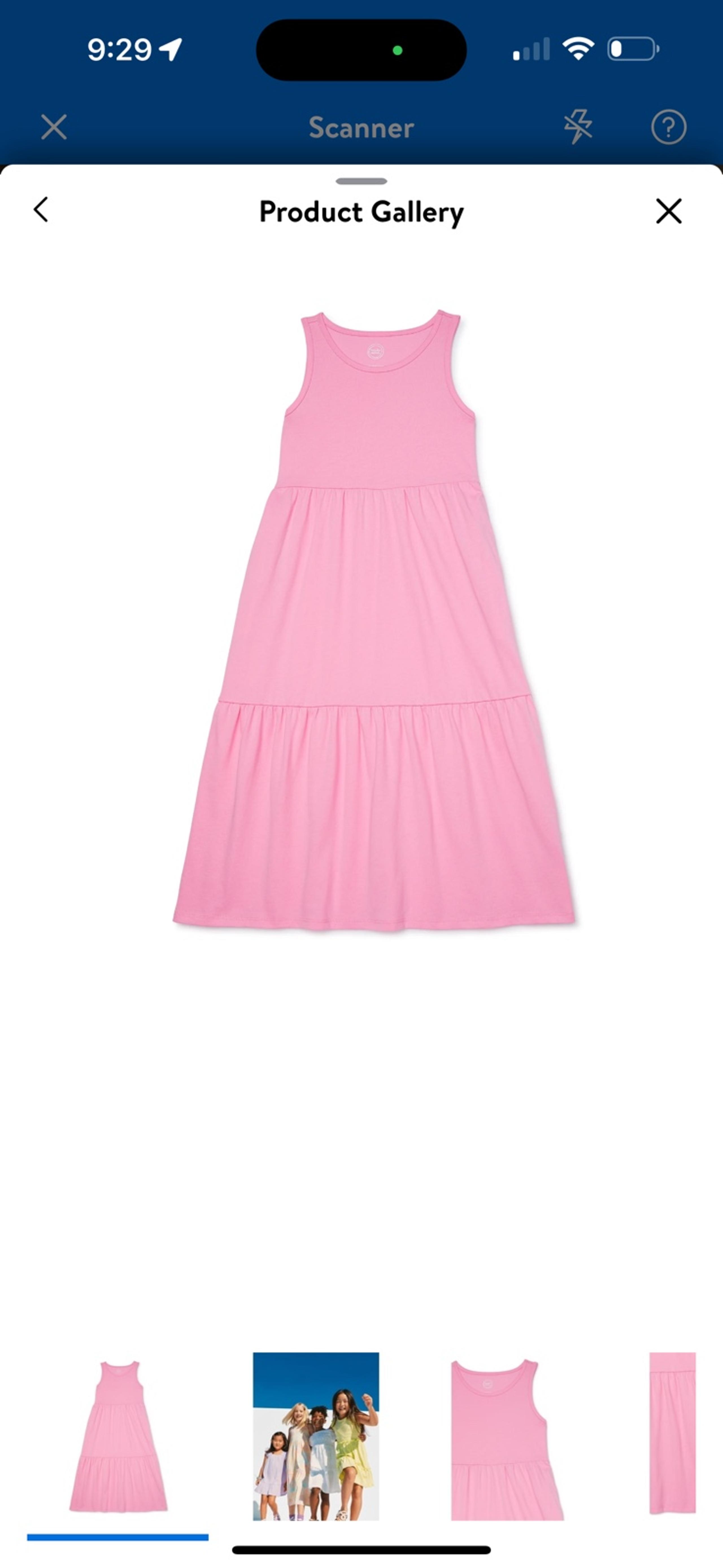 Girls tiered midi tank dress size 7/8