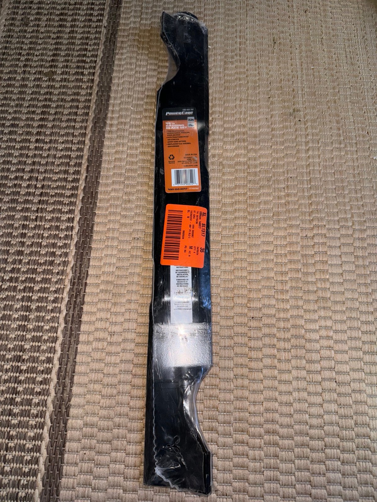PowerCare 46in Bagging Blade Set