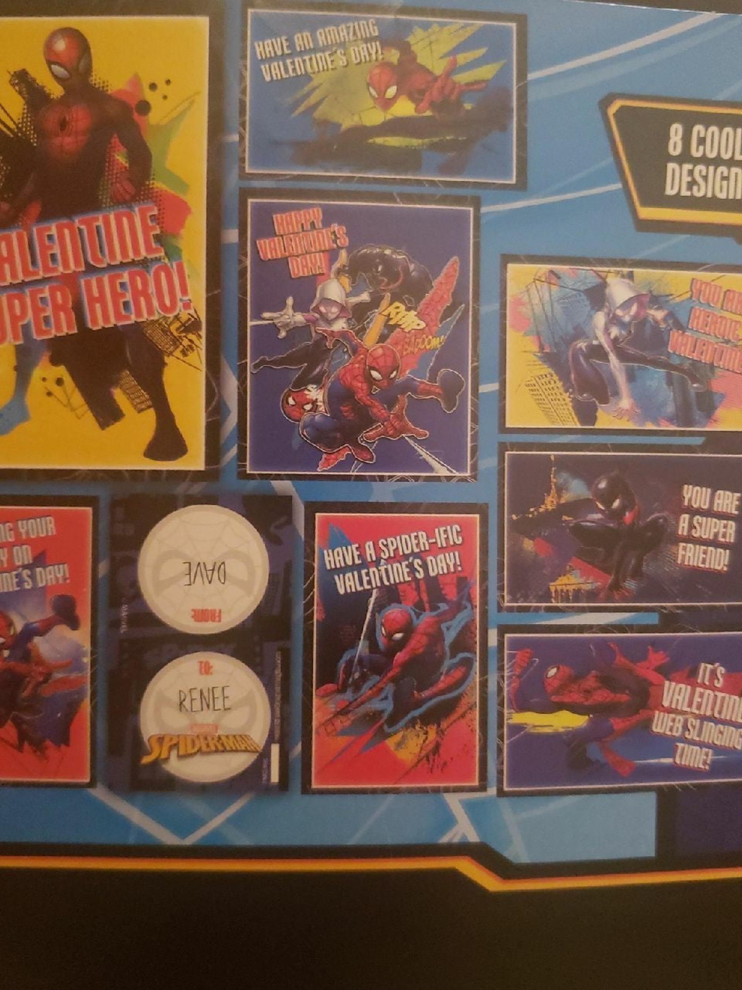 Spiderman Valentines Cards