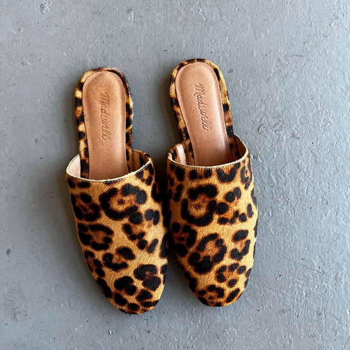 Madewell Mule Leopard Print Calf Half Classic Womens Size 8