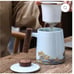 NWT coffee tea Tumbling Waves Tea Mug with Infuser and Lid 15 OZ
