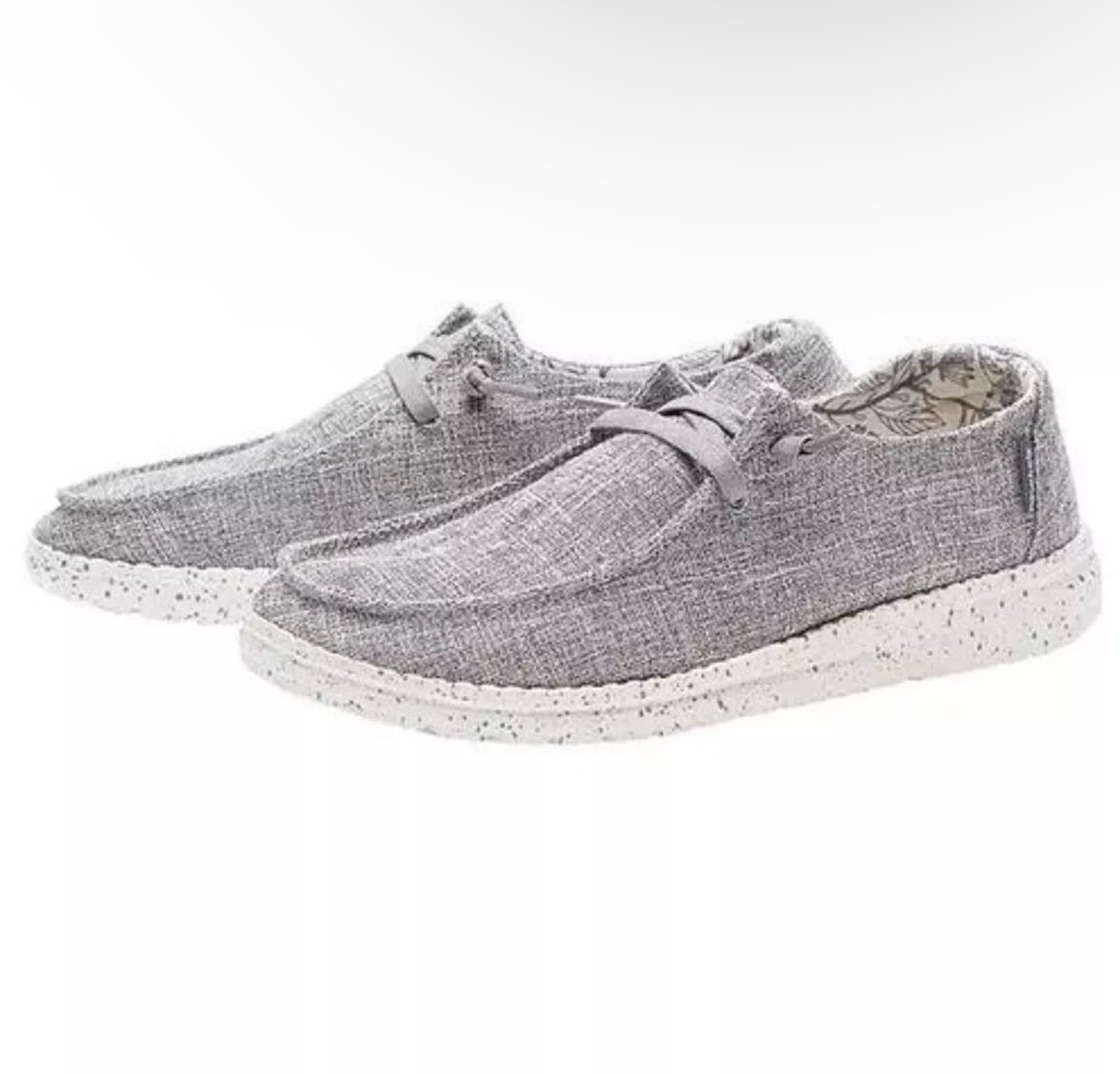 Hey Dude Wendy Linen - Women’s SZ 10 - 121533901 IRON GREY
