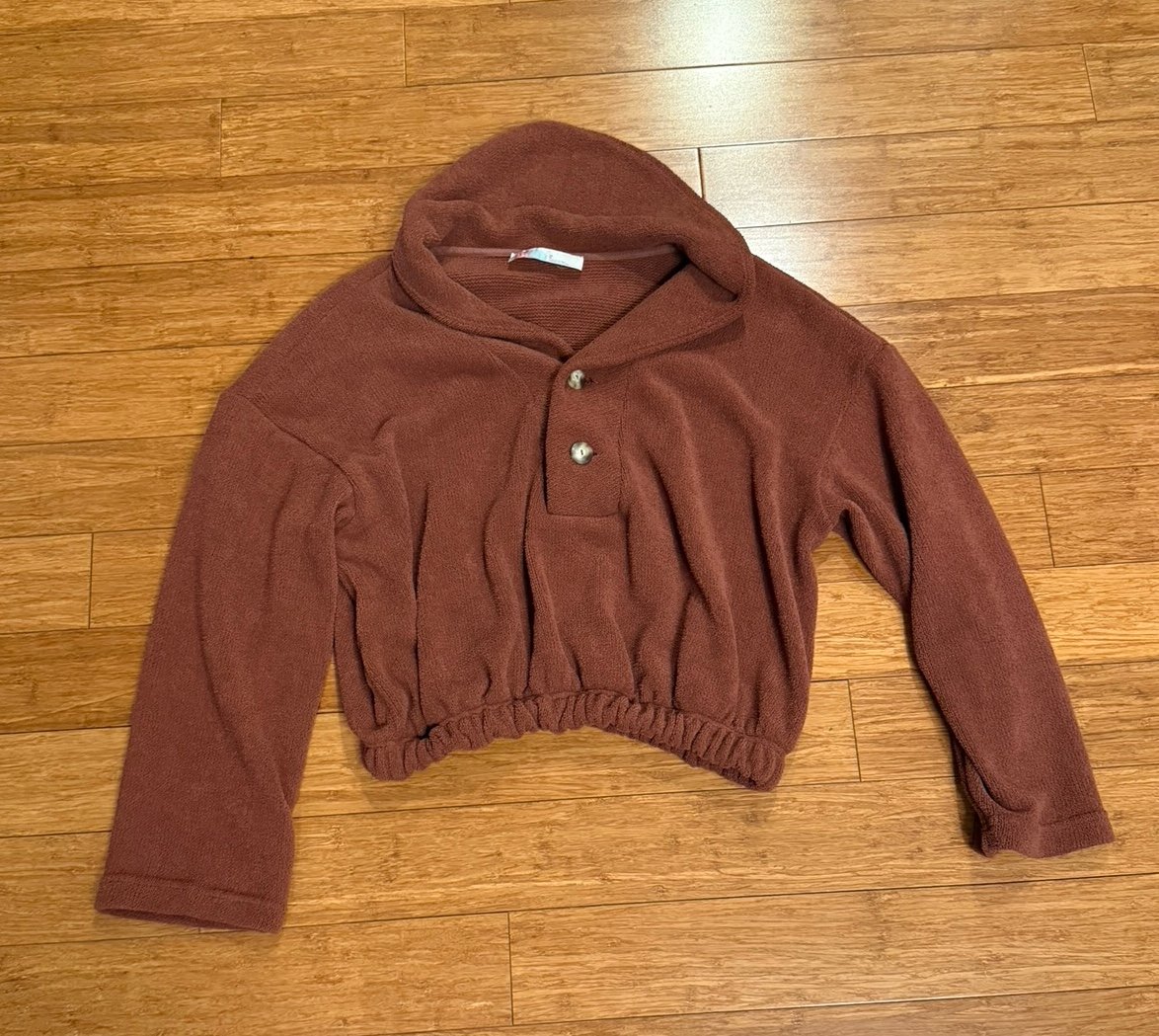 Free People Beach Bino Pullover 2 Button