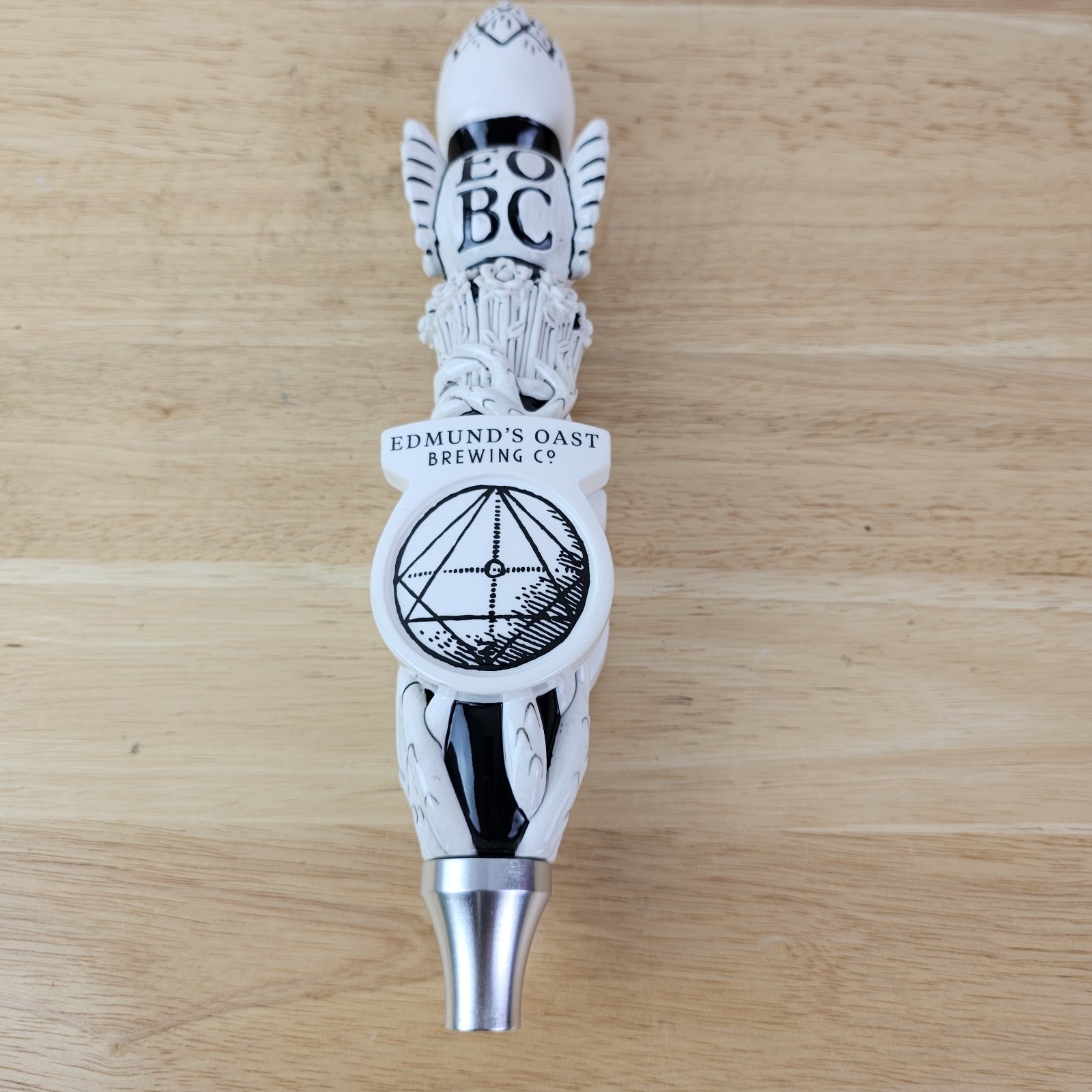 Skull Bone EOBC EDMUNDS OAST Brewing Co. Craft Beer Ale Tap Pull Handle Knob