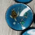 6 epoxy hand made 3d turtle drink coasters w/ glitter nautical sea life coasters