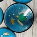 6 epoxy hand made 3d turtle drink coasters w/ glitter nautical sea life coasters