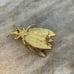 Vntg 50s Hattie Carnegie Signed Flying Bee Brooch Wings Bounce Missing Stone 2in