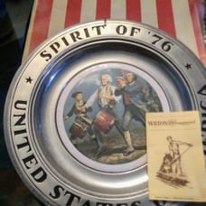 WINSTON ARMENTALE SPIRIT OF 76 PEWTER PLATS