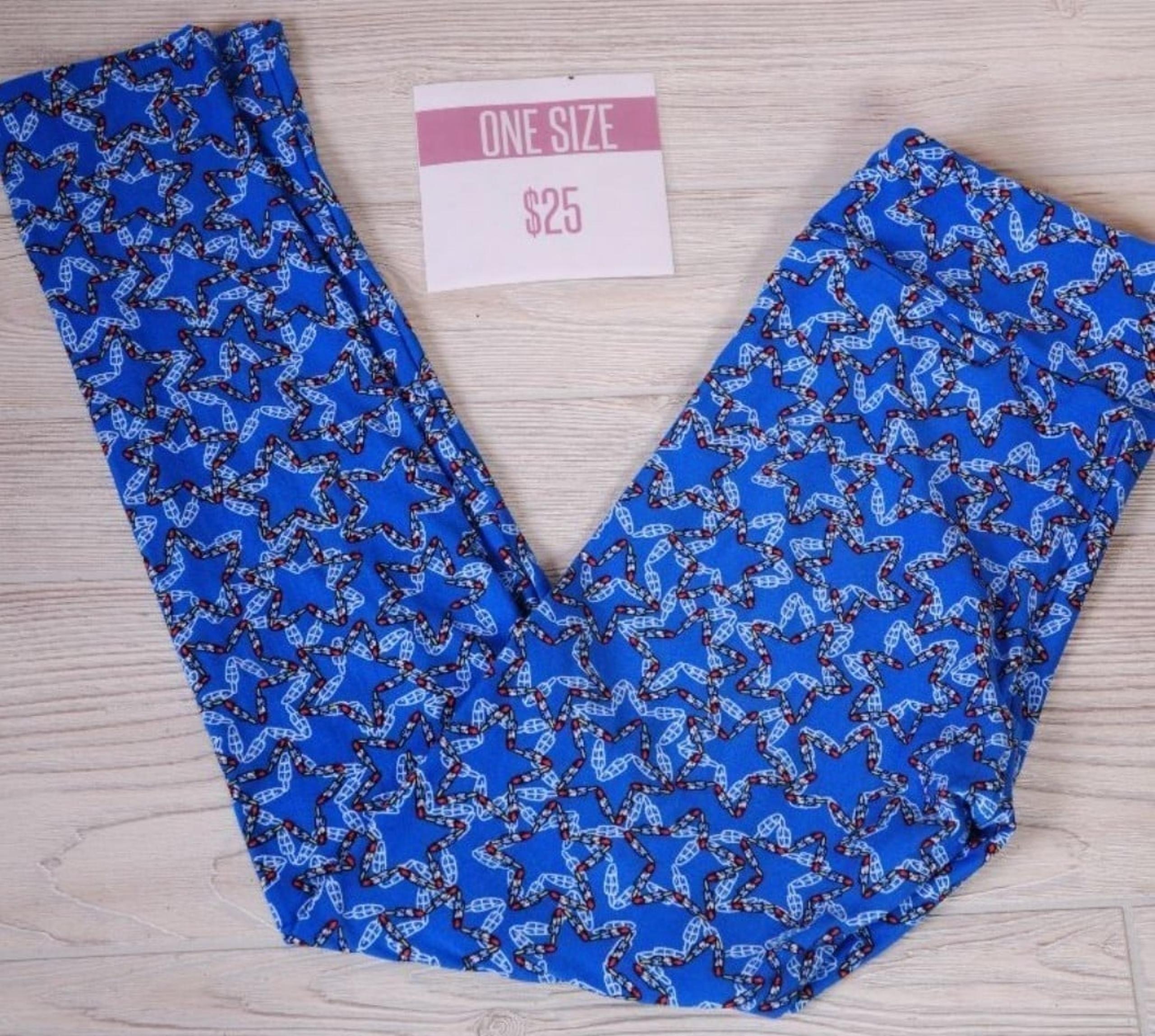 LuLaRoe One Size OS Leggings America Bomb pop