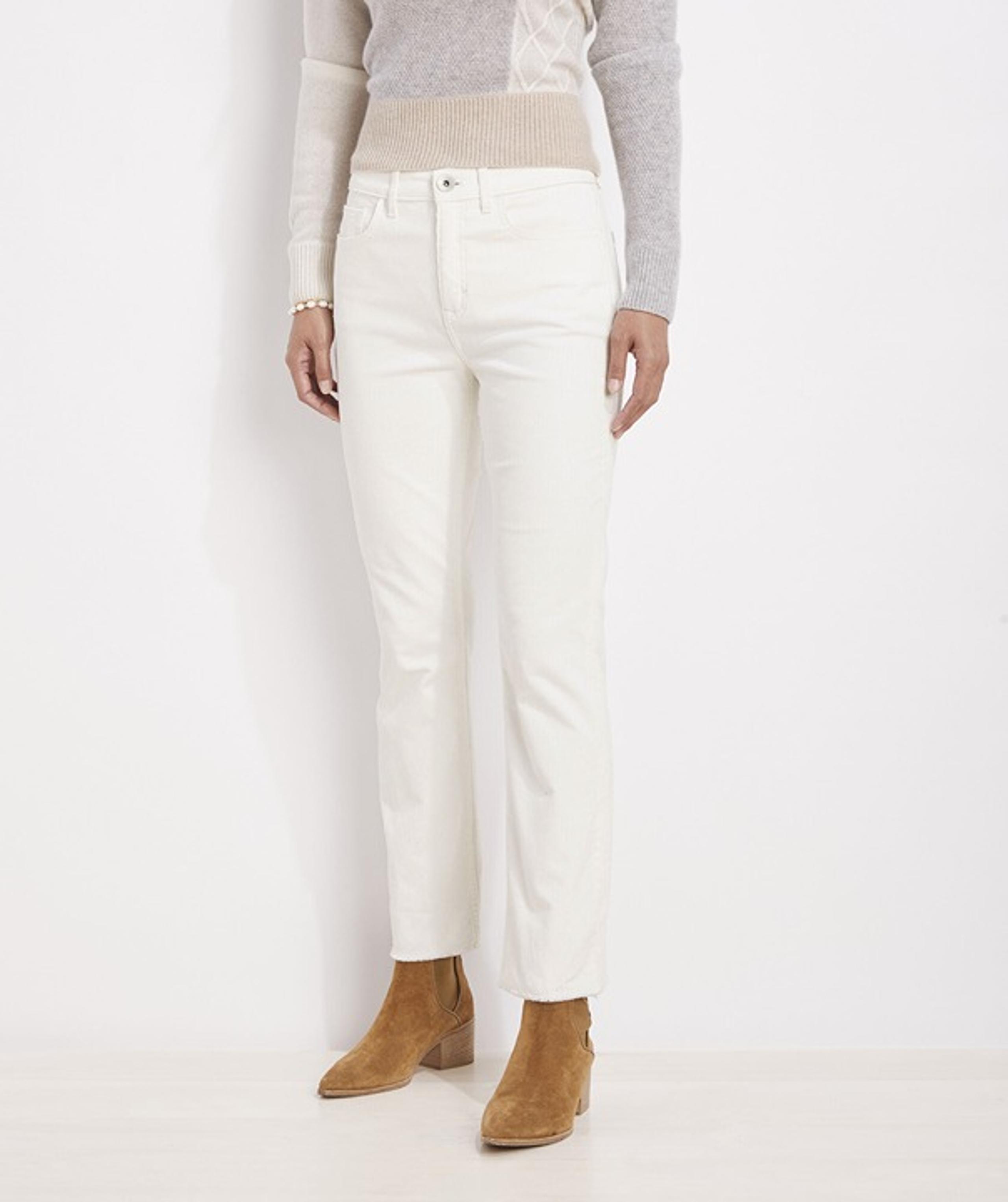 Vineyard Vines Straight Crop Corduroy Pants Color: Pina Colada Size: 27 NEW
