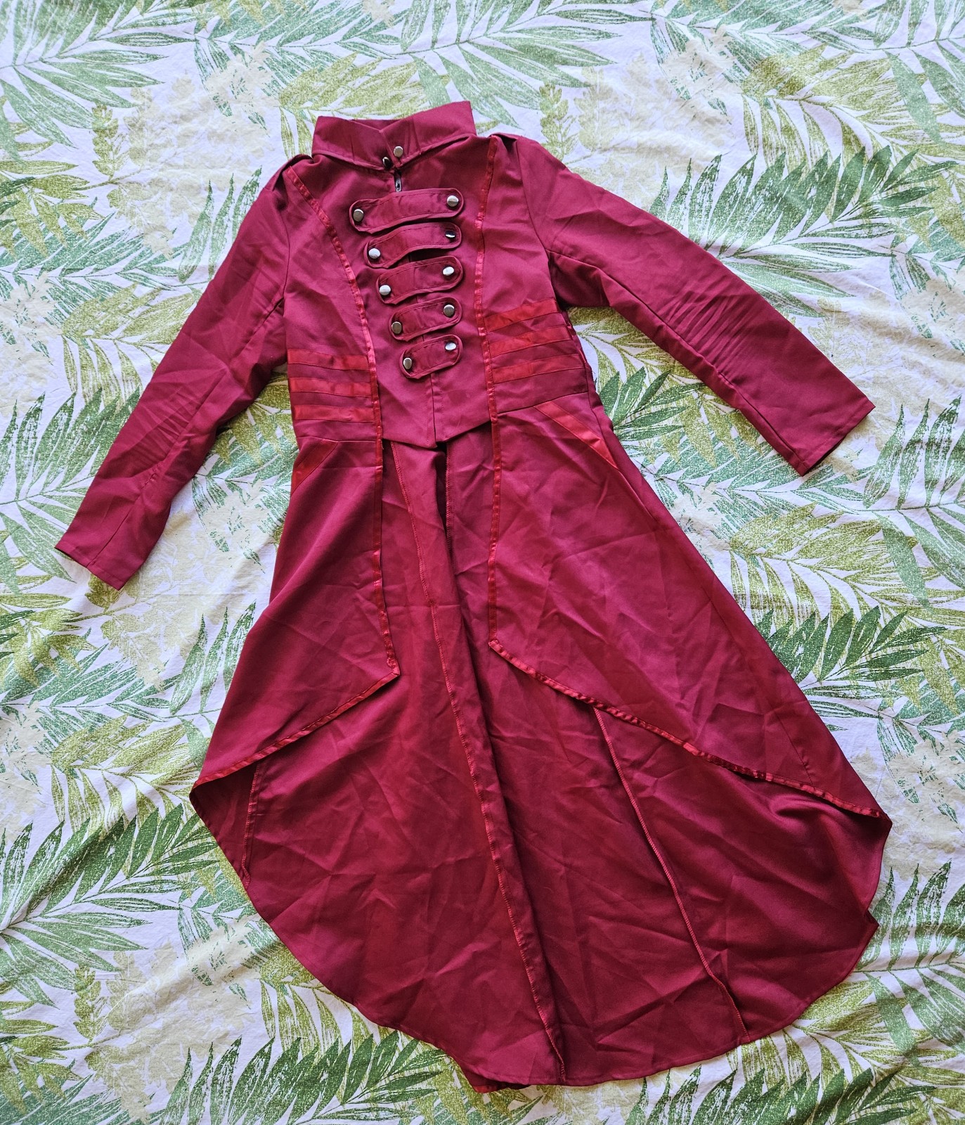 Women's Red Retro Tuxedo Jacket Cos0lay Costume Renaissance