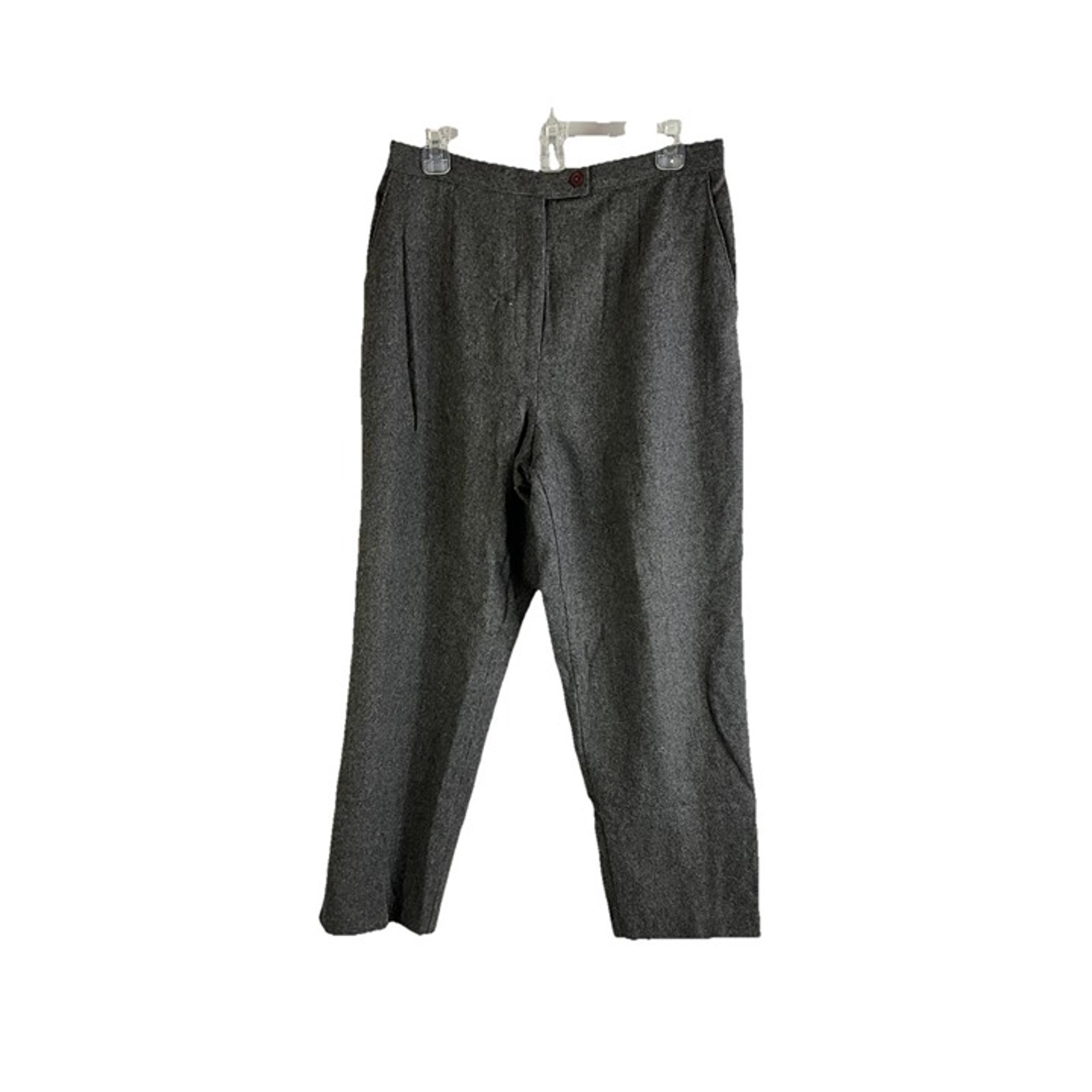Vintage 90s Womens 14 Petite Wool High Rise Trousers Dress Pants Luxury Money