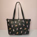 NWT Coach CM189 Disney X Coach Gallery Tote With Holiday Print Black Multi
