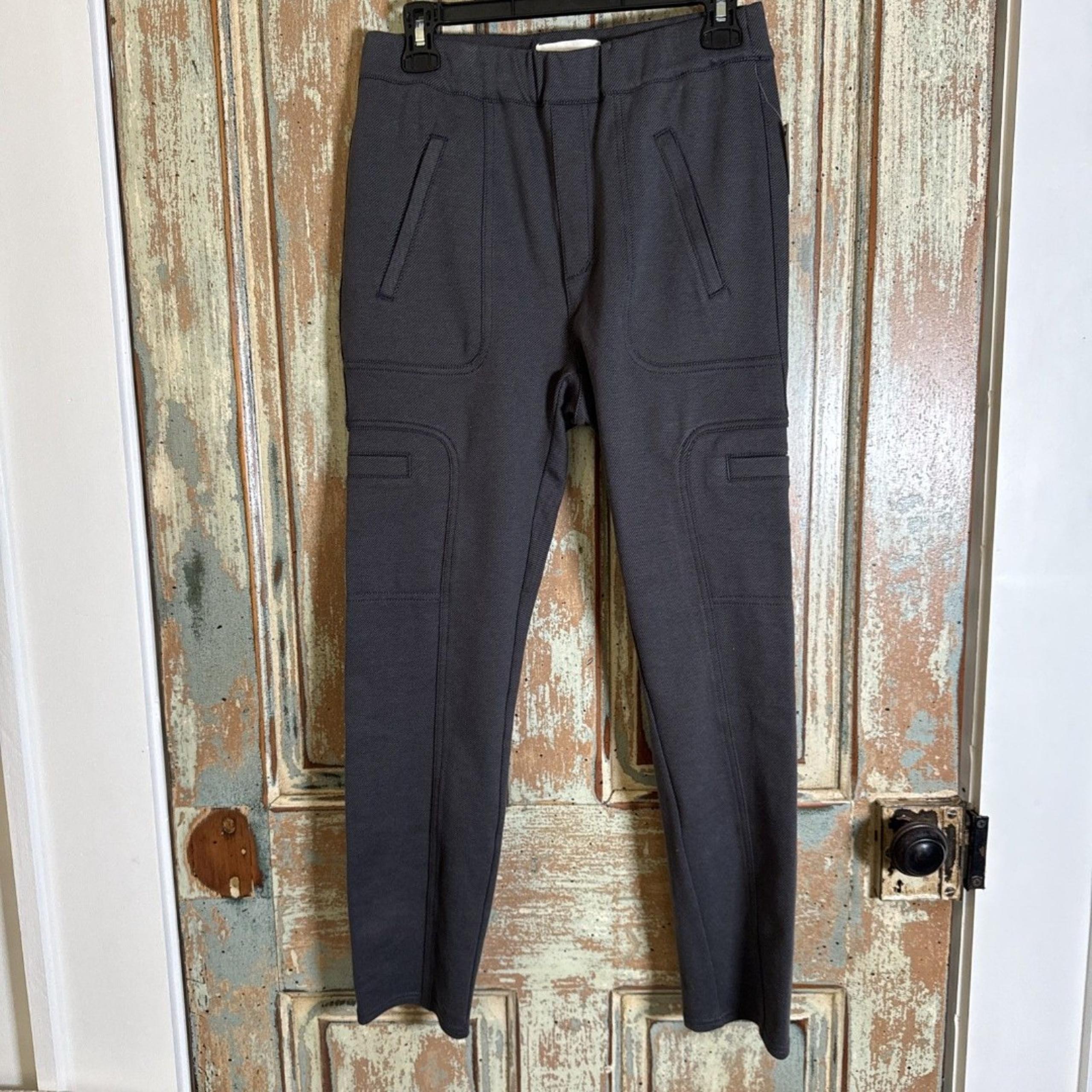 Anthropologie NWT Women's Small Gray Pull on Cargo Pants Cotton Blend