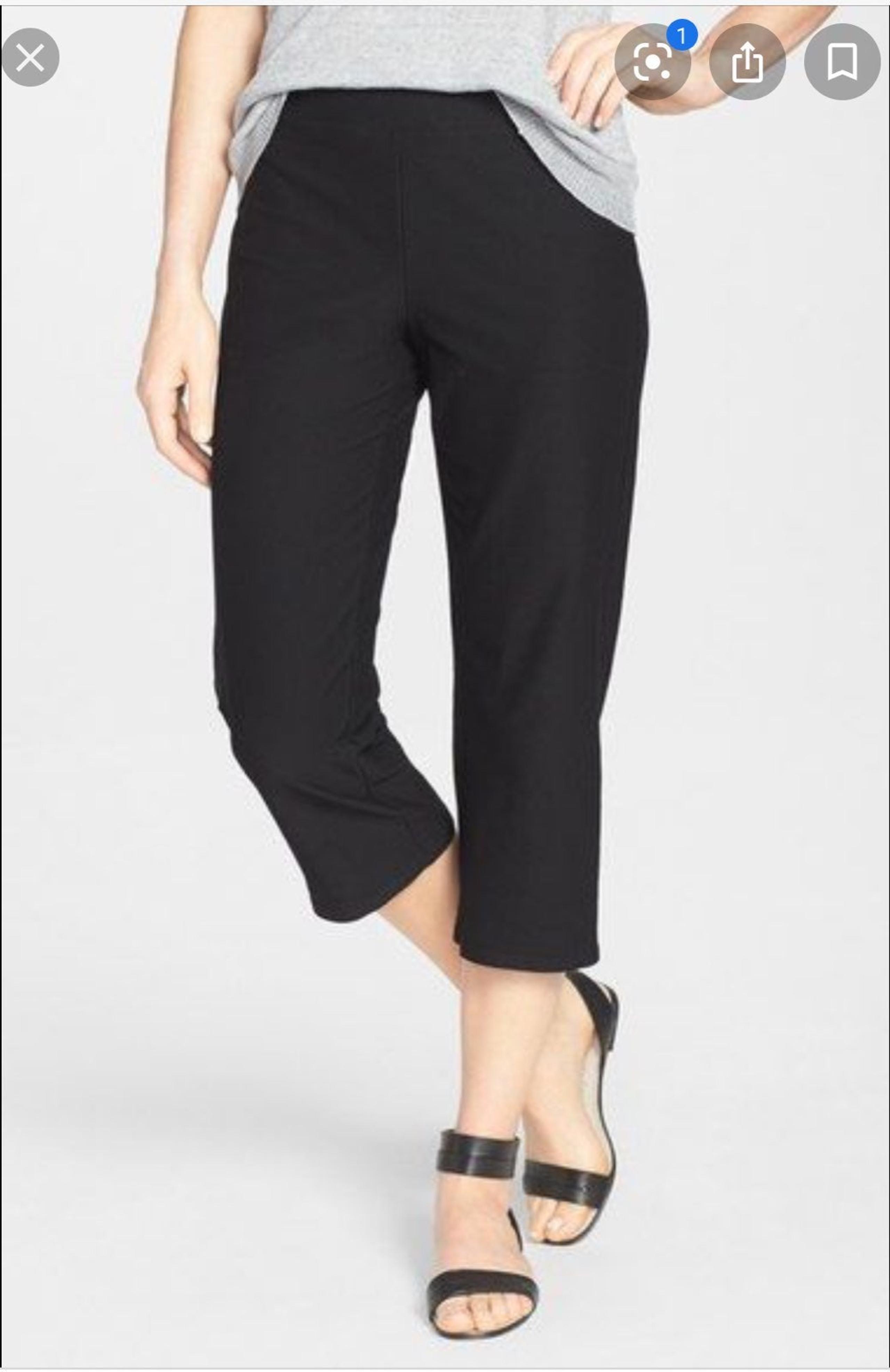 Eileen Fisher straight leg black stretch
