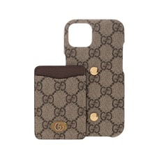 NEW GUCCI GG Supreme iPhone 13 Pro 701583 Cell phone case Brown