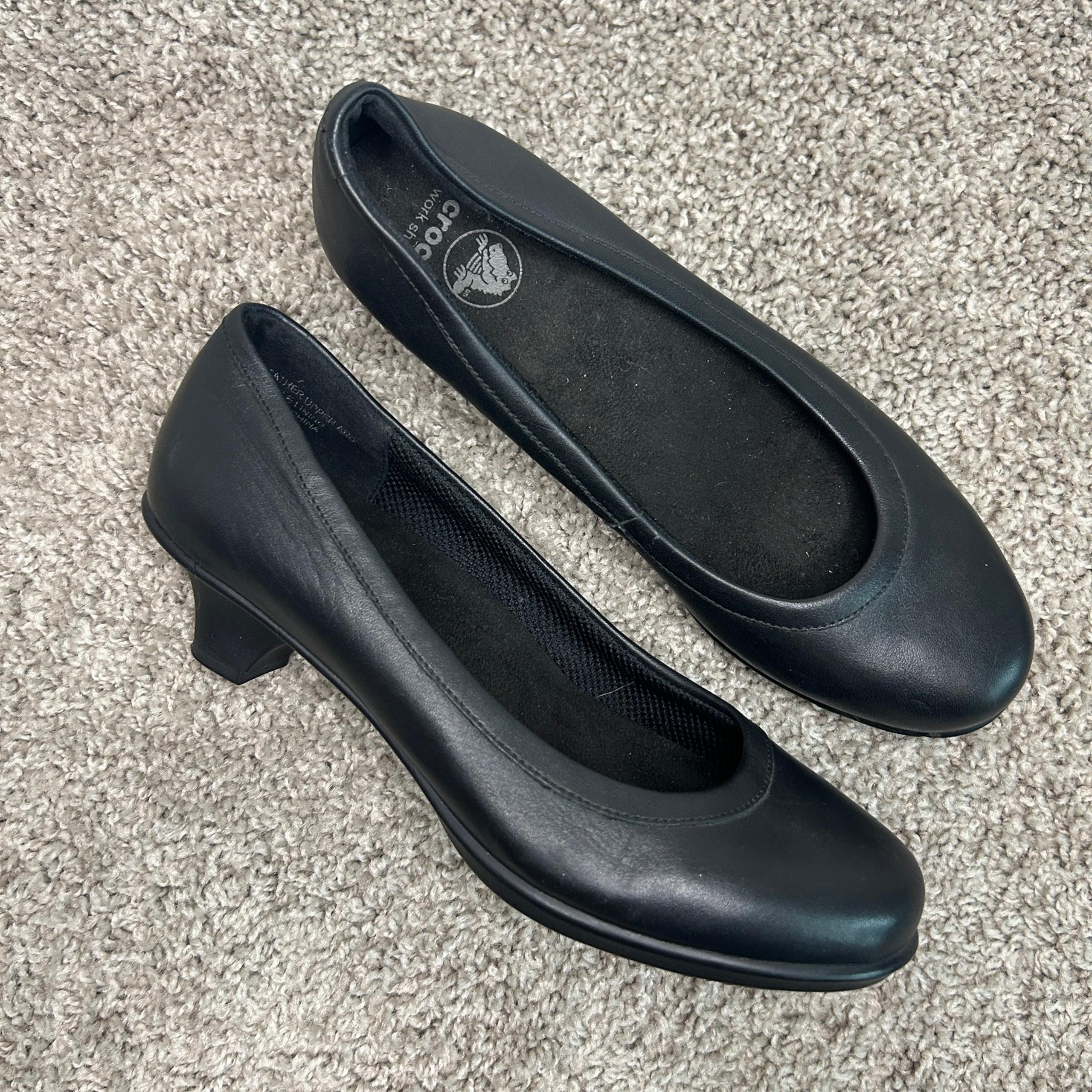 Crocs Women's Grace Heel Slip Resistant Pump Black Sz 7