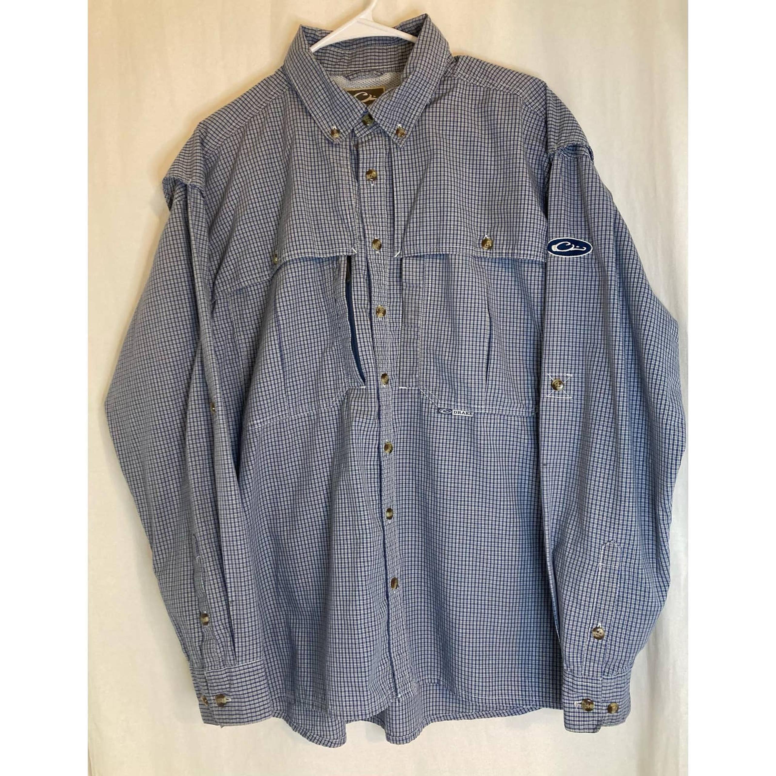 Drake Mens Long Sleeve Button Down Shirt Size M