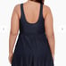 Miraclesuit Pin Point Marais One Piece Swimsuit Dress Black Size 18 NWOT