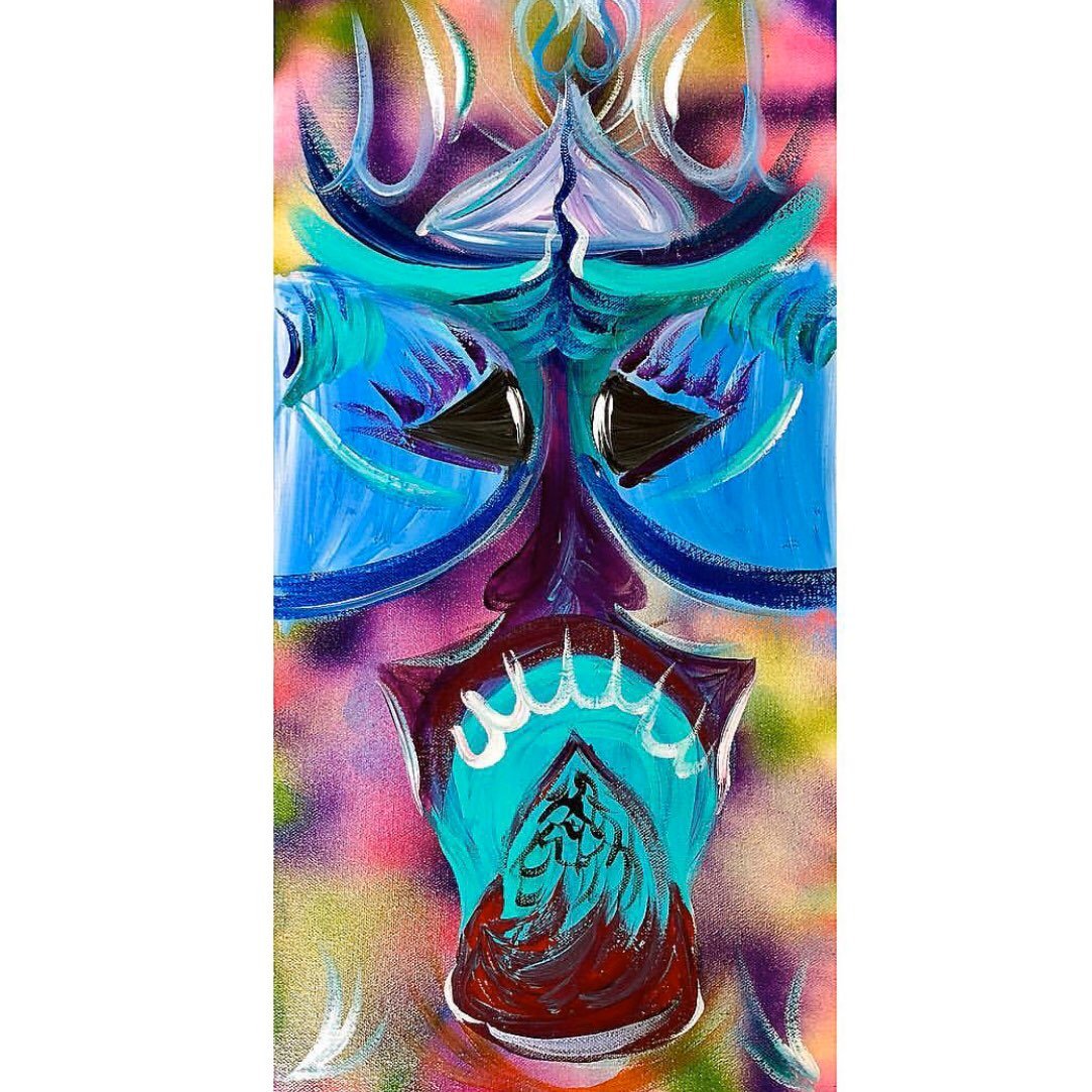 Handmade Acrylic Painting Spraypaint
