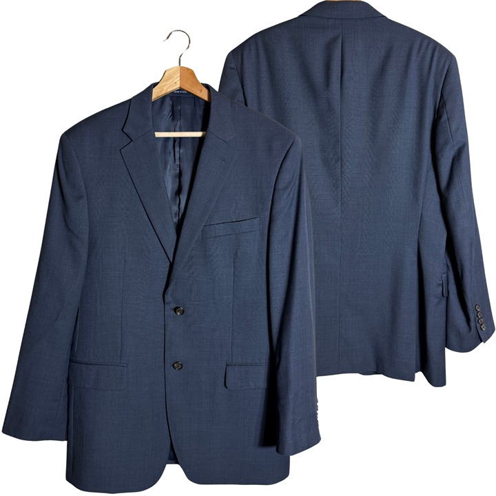 Ralph Lauren Plaid Wool Sport Coat Dinner Jacket Blazer Men's 42R Blue Career
