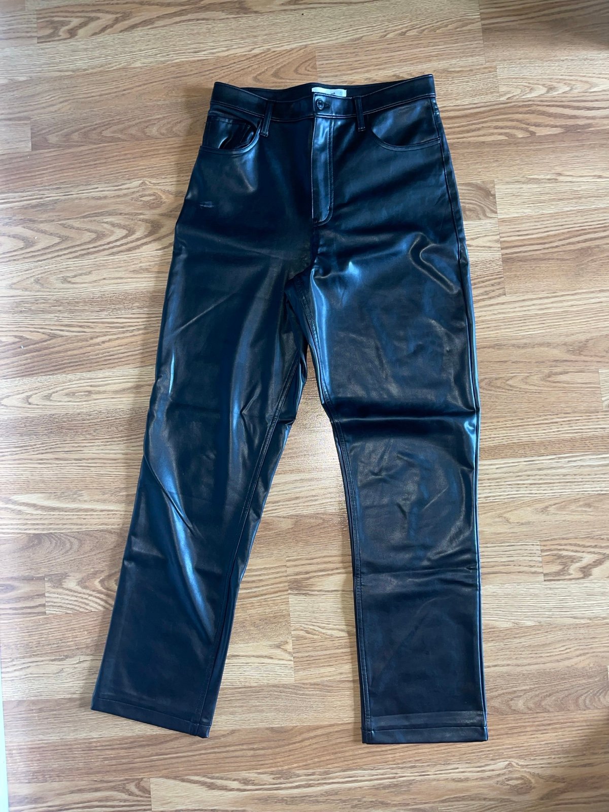 Abercrombie Curve Love Vegan Leather 90s Relaxed Pants