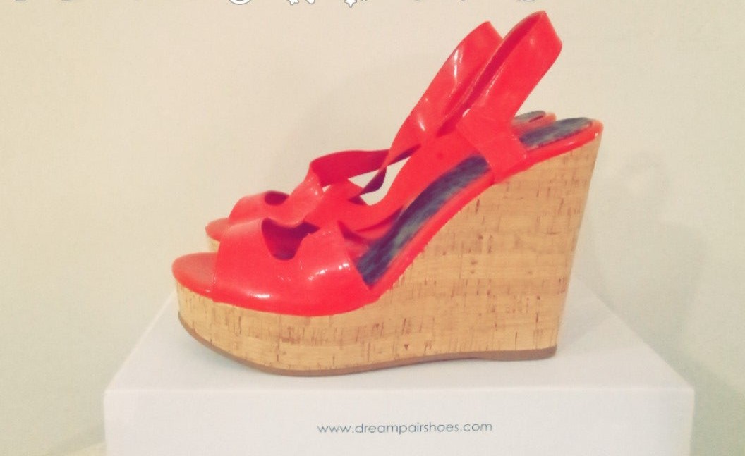 Jessica simpson fire hott red Wedges S; 8.5