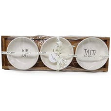 Rae Dunn 4 Piece DIP EAT TASTE Ceramic