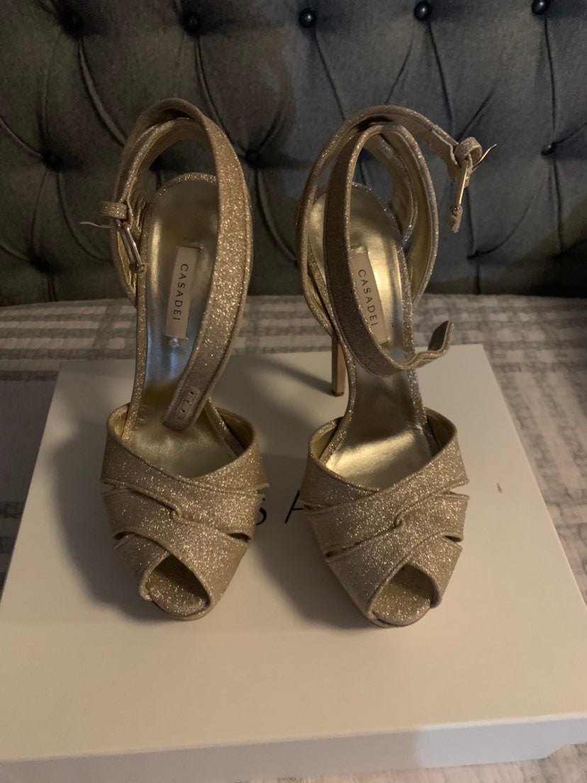Casadei sparkly platform heels