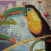 Betty Cunningham “Two Toucans” Needle Craft *Canvas Only” No Instruction or Yarn