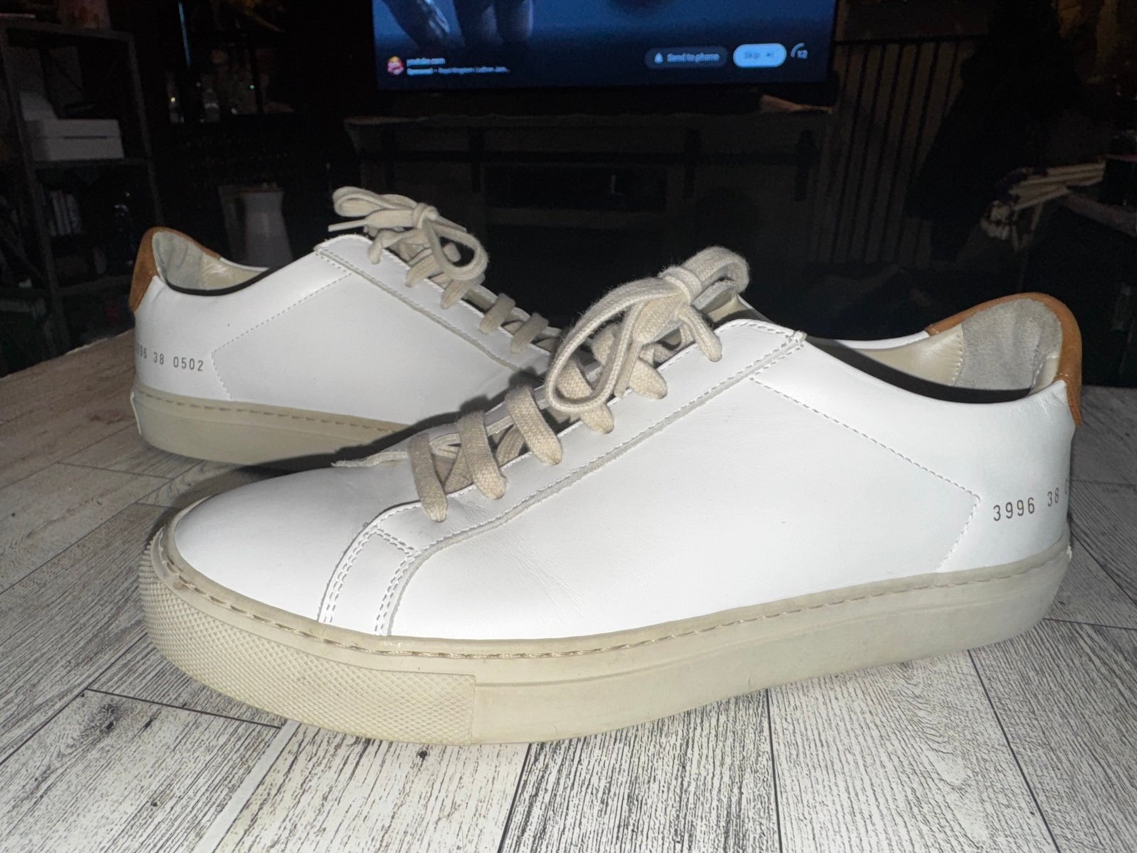 Woman by Common Projects Tournament Low Top Sneakers White Size 38 8