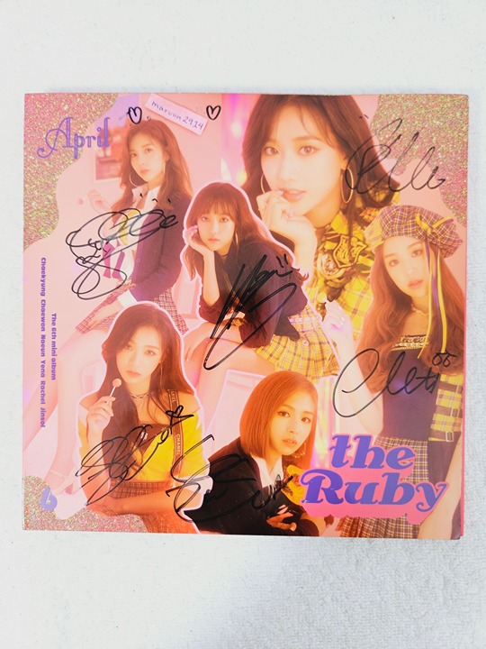 APRIL The Ruby Signed Promo Album Autographed + Message 6th Mini