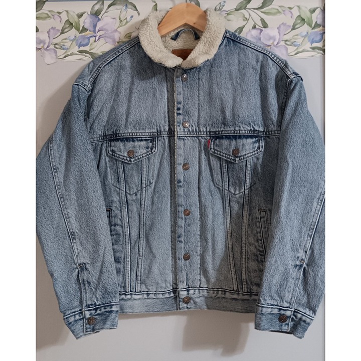 Levi's XS Blue Denim Sherpa Trucker Outdoor Casual Pockets Classic Jacket