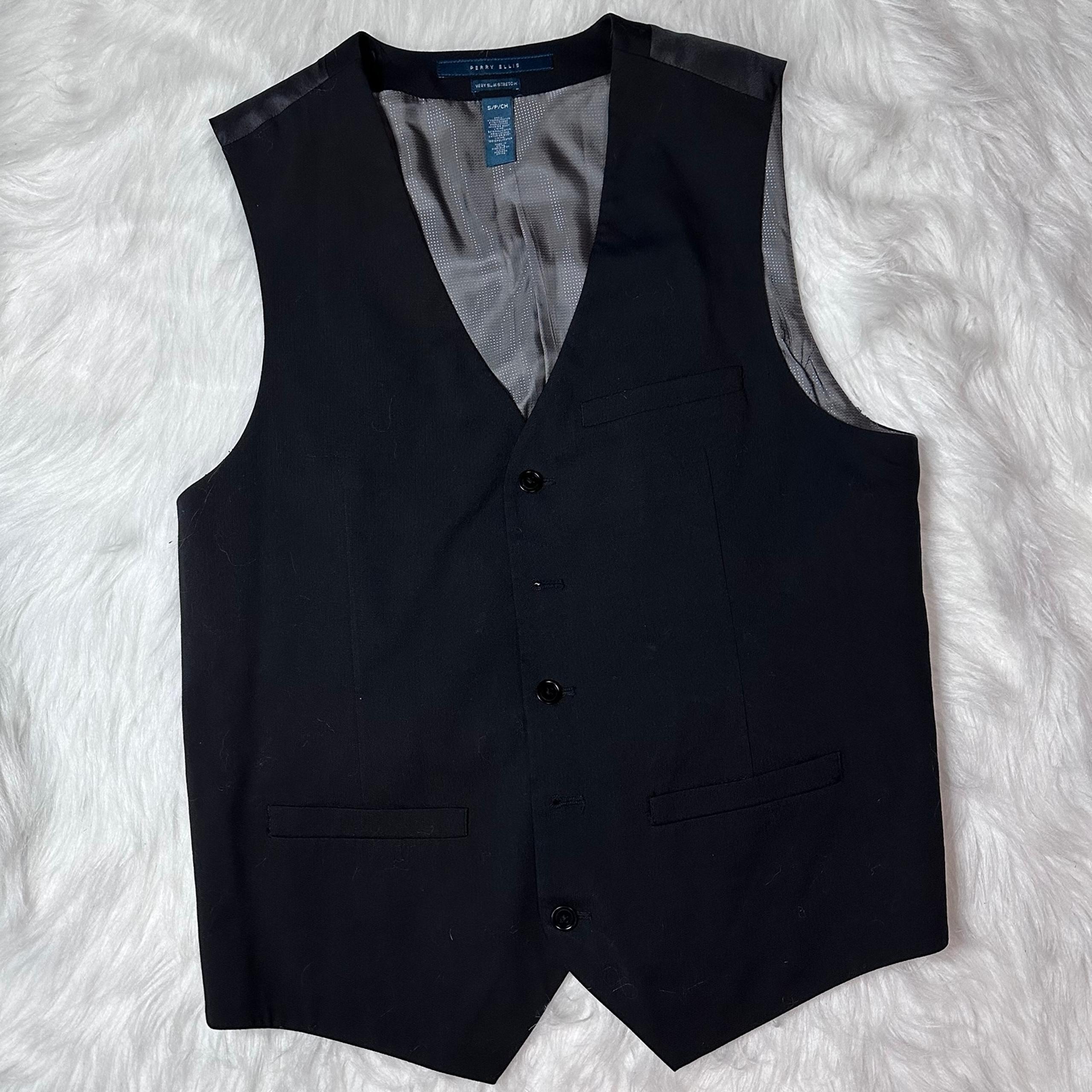 Perry Ellis Men’s Suit Vest Very Slim Stretch