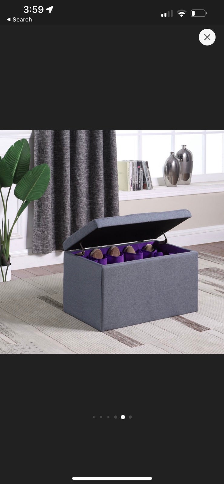 SOLD OUT Target : Ore International Tufted Shoe Storage Ottoman