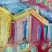 Pink Island House An Original Pastel Painting Matted &Framed 15”x12”Original