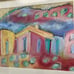 Pink Island House An Original Pastel Painting Matted &Framed 15”x12”Original