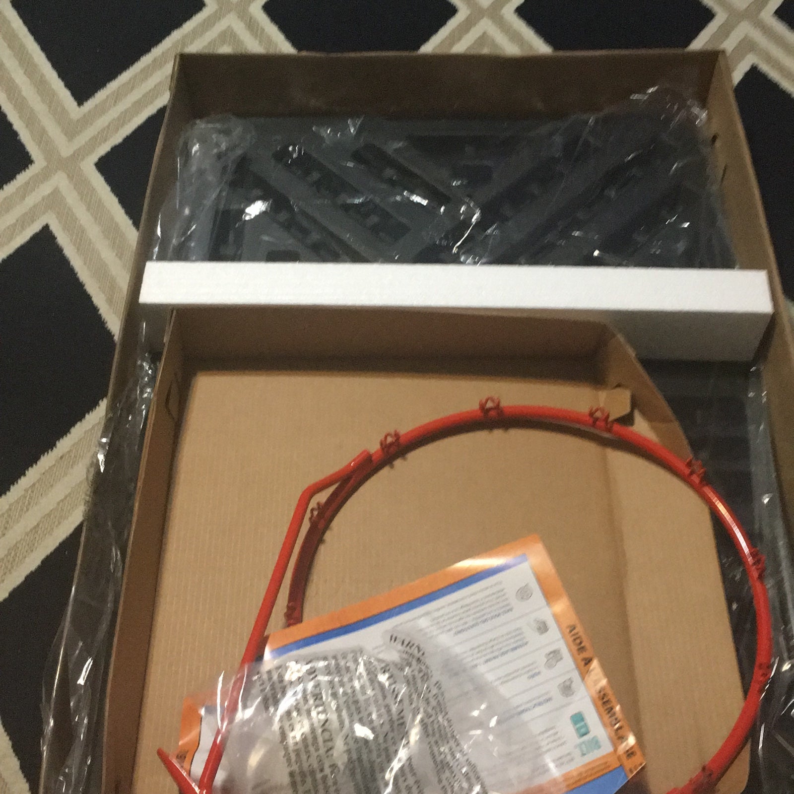 44” basketball backboard, and rim combo