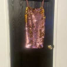 NWT For Love And Lemons Color Changing Sequin Mini Dress Size Small