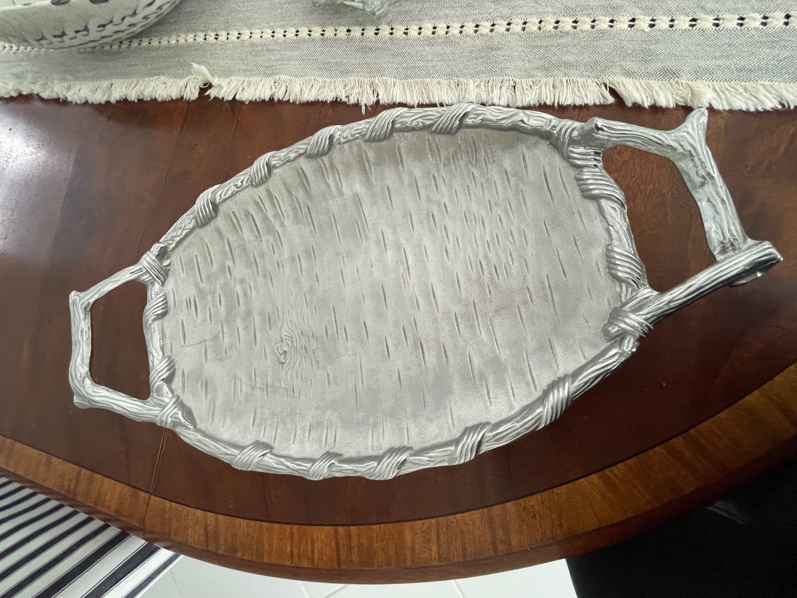 Wilton Armetale RWP Oval Tray with handles