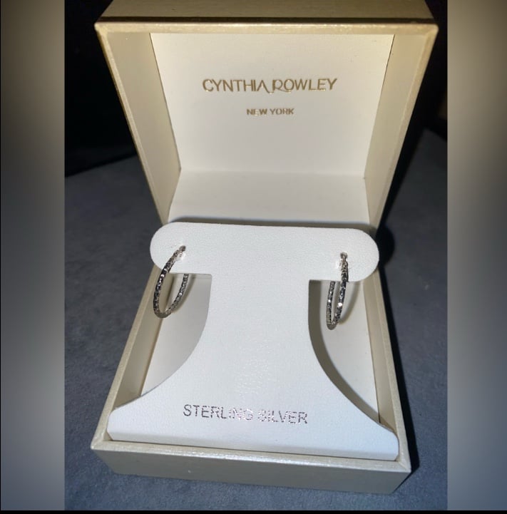 BNIB Cynthia Rowley Sterling Silver Hoop Earrings