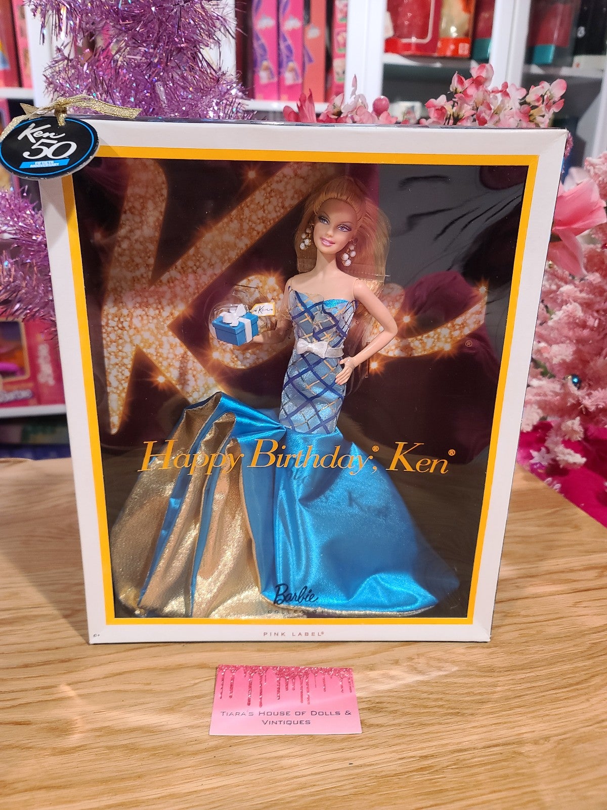 NEW! 2010 PINK LABEL HAPPY BIRTHDAY KEN 50TH ANNIVERSARY BARBIE!