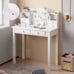 Small Writing Desk with Hutch and USB Ports, 31.5 Home Office Desk with Drawers