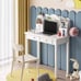 Small Writing Desk with Hutch and USB Ports, 31.5 Home Office Desk with Drawers