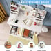 Small Writing Desk with Hutch and USB Ports, 31.5 Home Office Desk with Drawers