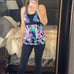 FILA Workout Halter Neon Abstract Top, M
