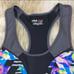 FILA Workout Halter Neon Abstract Top, M