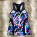 FILA Workout Halter Neon Abstract Top, M