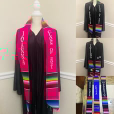 Embroidered sarape Graduation stole