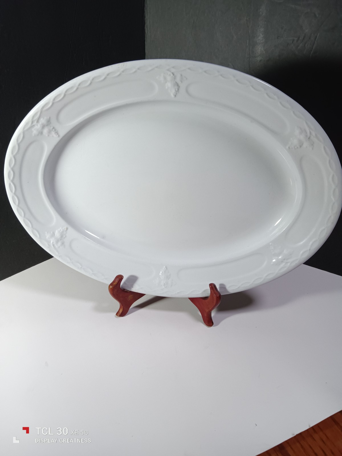 B & C Chaliance Ironstone 16 inch oval serving platter